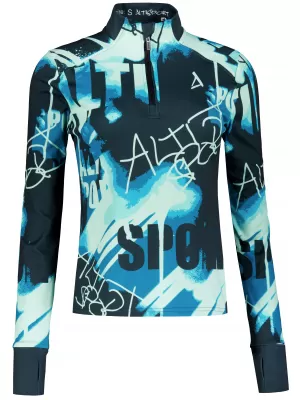 Frauen Sport Sweatshirt Premium Plus ALTISPORT VOJ/ALW076MI04 BLAU/SCHWARZ