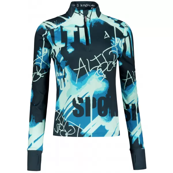  Frauen Sport Sweatshirt Premium Plus ALTISPORT VOJ/ALW076MI04 BLAU/SCHWARZ 