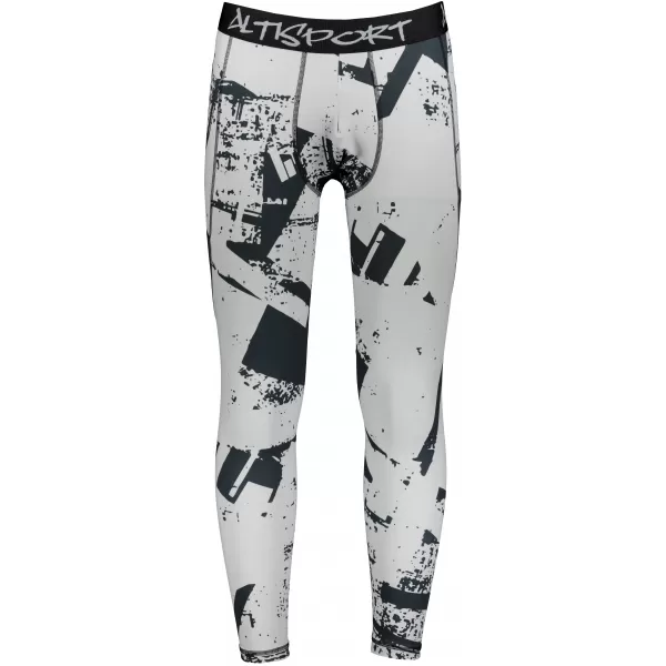  Herrensport -Leggings langer Prämie ALTISPORT VOJ/ALM079LEG01 SCHWARZ -GRAY 