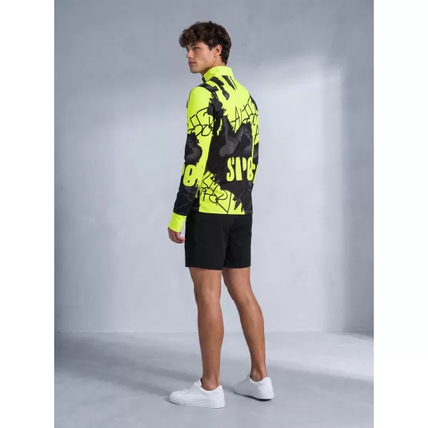  Herren Sport Sweatshirt Premium Plus ALTISPORT VOJ/ALM076MI04 FLUO-GELB 