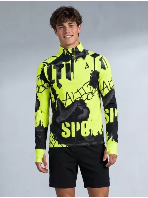Herren Sport Sweatshirt Premium Plus ALTISPORT VOJ/ALM076MI04 FLUO-GELB