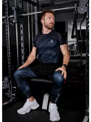 Herrensport -Leggings langer Prämie ALTISPORT VOJ/ALM072LEG01 SCHWARZ