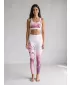 Lange Leggings für Frauen Premium ALTISPORT VOJ/ALW083LEG01 WEIß -PINK