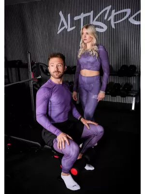 Herrensport -Leggings langer Prämie ALTISPORT VOJ/ALM072LEG01 LILA