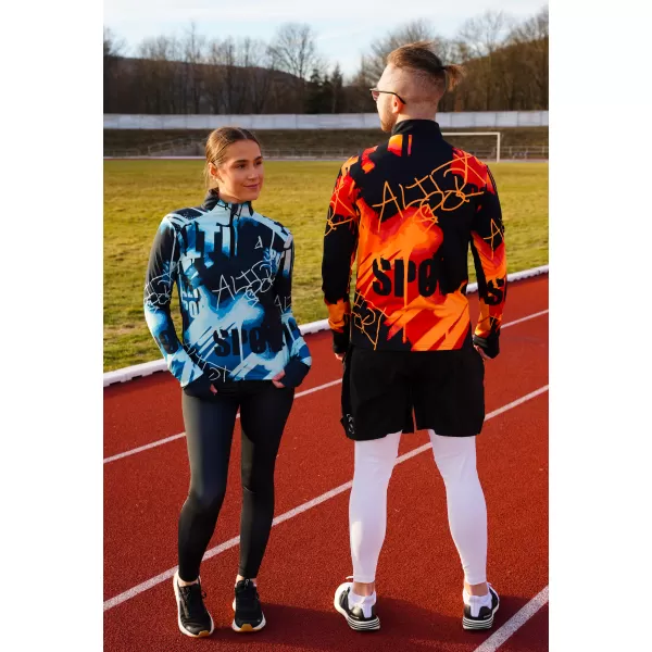  Frauen Sport Sweatshirt Premium Plus ALTISPORT VOJ/ALW076MI04 BLAU/SCHWARZ 