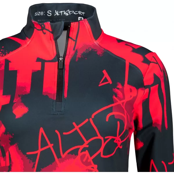  Frauen Sport Sweatshirt Premium Plus ALTISPORT VOJ/ALW076MI04 ROT/SCHWARZ 