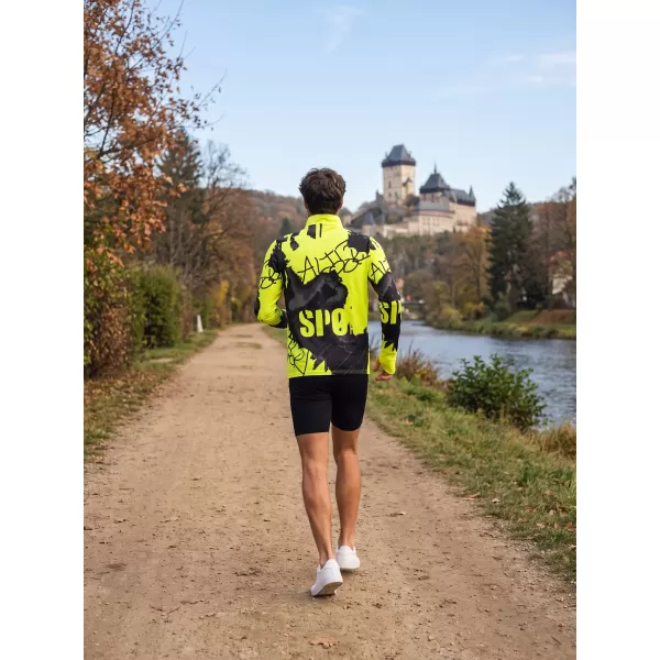  Herren Sport Sweatshirt Premium Plus ALTISPORT VOJ/ALM076MI04 FLUO-GELB 