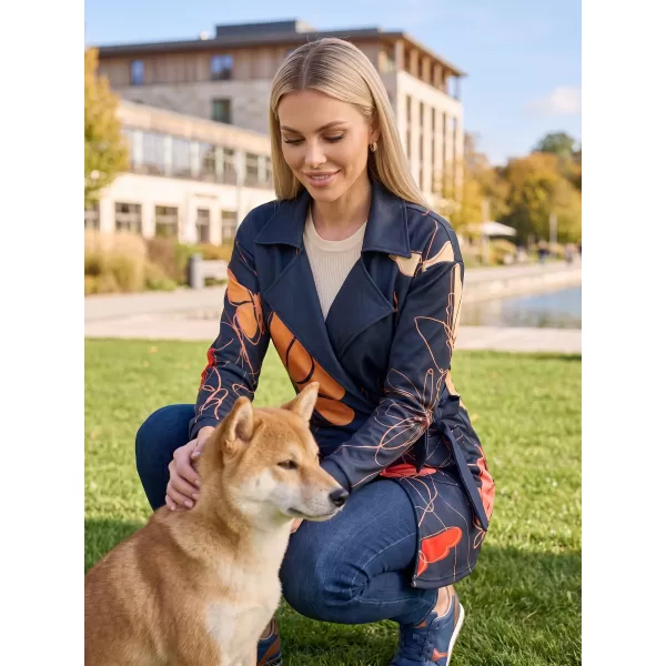  Frauen -Sweatshirt -Premium -Tasche für Frauen ALTISPORT VOJ/ALW086MI05 SCHWARZ-ORANGE 