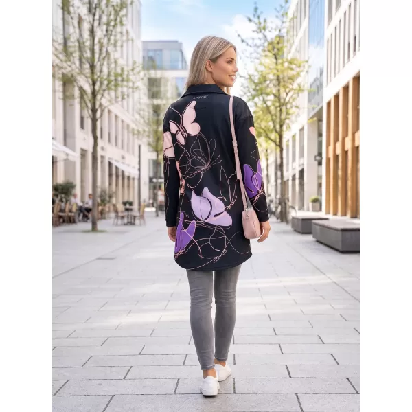  Frauen -Sweatshirt -Premium -Tasche für Frauen ALTISPORT VOJ/ALW086MI05 SCHWARZVIOLETT 