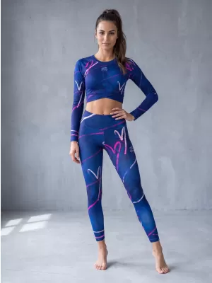 Lange Leggings für Frauen Premium ALTISPORT VOJ/ALW082LEG01 DUNKELBLAU