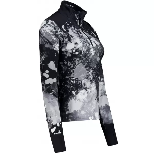  Frauen Sport Sweatshirt Premium Plus ALTISPORT VOJ/ALW055MI04 SCHWARZ UND WEIß 