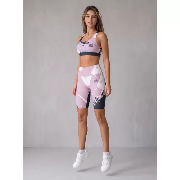  Frauen -Leggings über den Knien Premium ALTISPORT VOJ/ALW081LEG02 ROSA SCHWARZ 