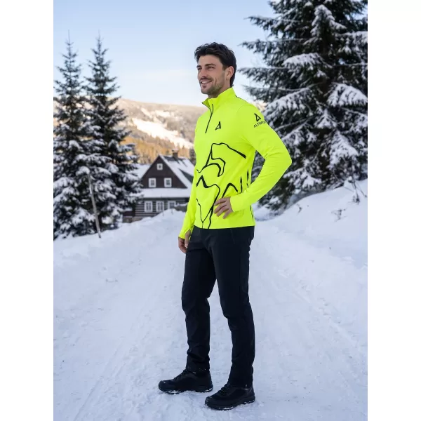  Herren Sport Sweatshirt Premium Plus ALTISPORT VOJ/ALM073MI04 FLUO-GELB 