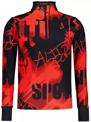 Herren Sport Sweatshirt Premium Plus ALTISPORT VOJ/ALM076MI04 SCHWARZ/ROT