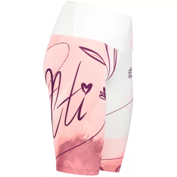  Frauen -Leggings über den Knien Premium ALTISPORT VOJ/ALW083LEG02 WEIß -PINK 