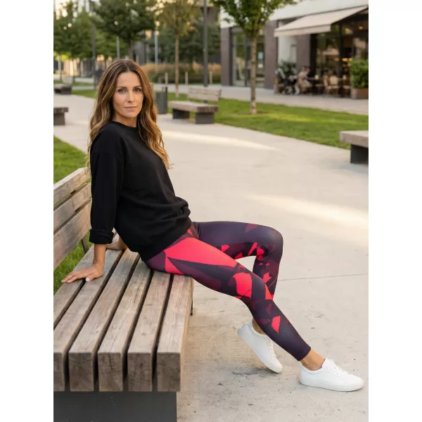  Lange Leggings für Frauen Premium ALTISPORT VOJ/ALW080LEG01 WEINRÖTET 