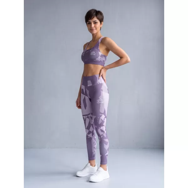  Lange Leggings für Frauen Premium ALTISPORT VOJ/ALW080LEG01 GRAUVIOLETT 