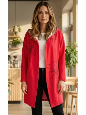 Premium-Cardigan für Damen ALTISPORT VOJ/ALW075MI07 LEUCHTEND ROT