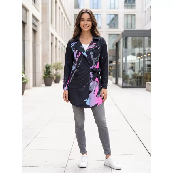  Frauen -Sweatshirt -Premium -Tasche für Frauen ALTISPORT VOJ/ALW074MI05 SCHWARZ -PINK 