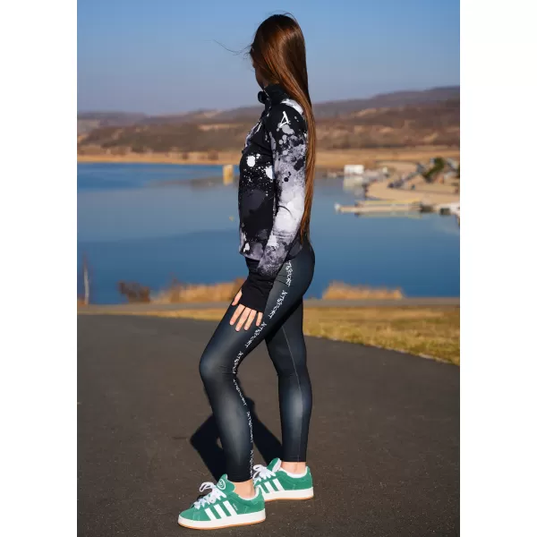  Frauen Sport Sweatshirt Premium Plus ALTISPORT VOJ/ALW055MI04 SCHWARZ UND WEIß 