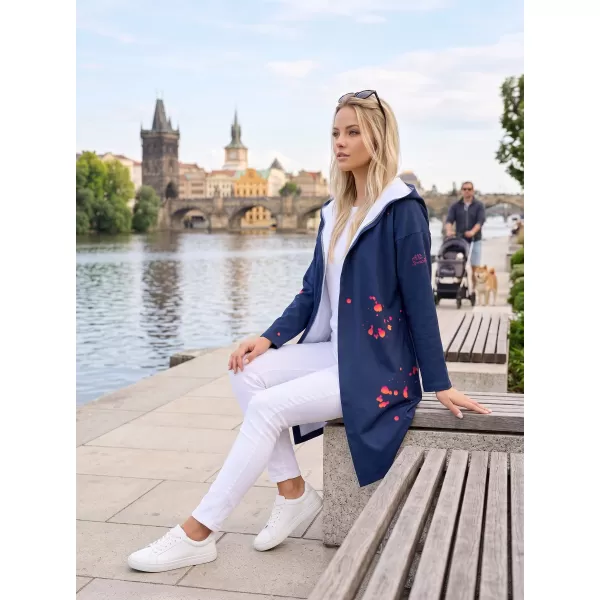  Damen -Strickjacke Premium ALTISPORT VOJ/ALW077MI07 DUNKELBLAU-ORANGE 