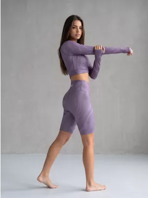 Frauen -Leggings über den Knien Premium ALTISPORT VOJ/ALW072LEG02 LILA