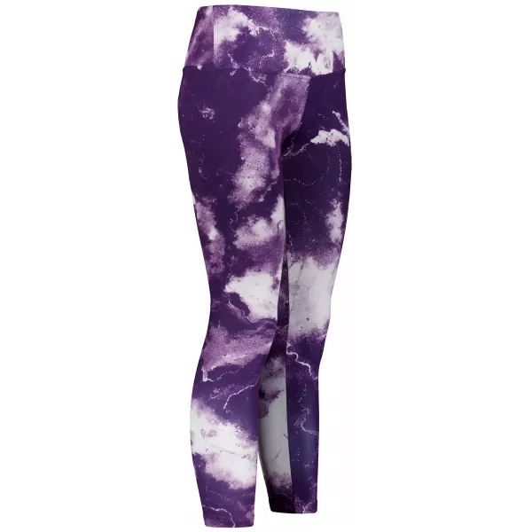  Lange Leggings für Frauen Premium ALTISPORT VOJ/ALW066LEG01 WEIß -VIOLETT 