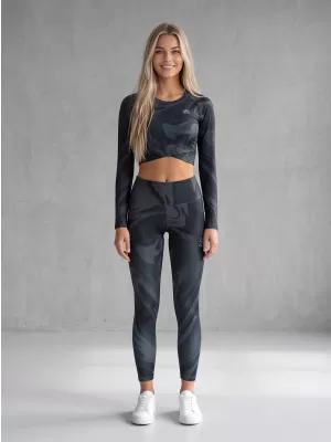Lange Leggings für Frauen Premium ALTISPORT VOJ/ALW072LEG01 SCHWARZ