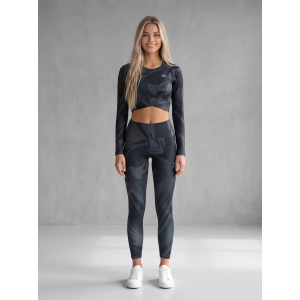  Lange Leggings für Frauen Premium ALTISPORT VOJ/ALW072LEG01 SCHWARZ 