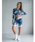 Frauen -Leggings über den Knien Premium ALTISPORT VOJ/ALW066LEG02 DUNKELBLAU