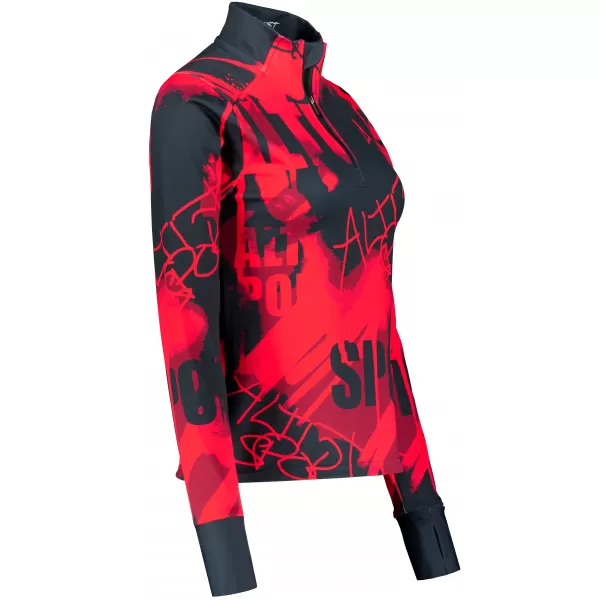  Frauen Sport Sweatshirt Premium Plus ALTISPORT VOJ/ALW076MI04 ROT/SCHWARZ 