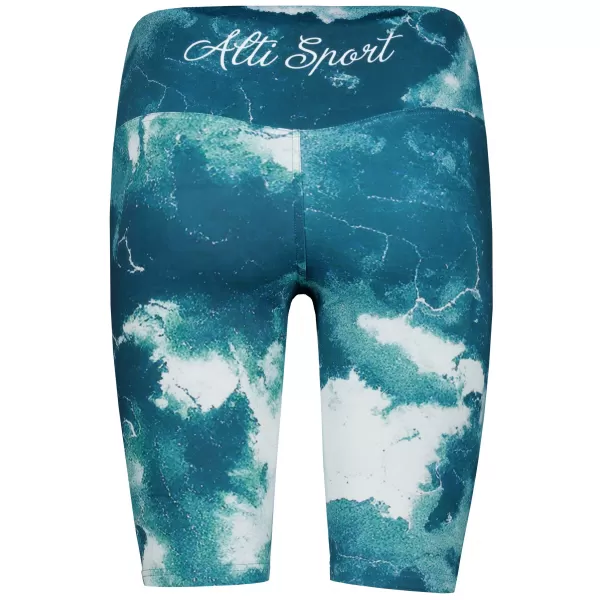  Frauen -Leggings über den Knien Premium ALTISPORT VOJ/ALW066LEG02 GRÜN -BLUE 