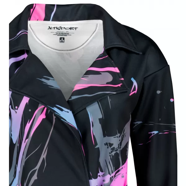  Frauen -Sweatshirt -Premium -Tasche für Frauen ALTISPORT VOJ/ALW074MI05 SCHWARZ -PINK 