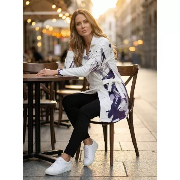  Frauen -Sweatshirt -Premium -Tasche für Frauen ALTISPORT VOJ/ALW074MI05 WEIß -VIOLETT 