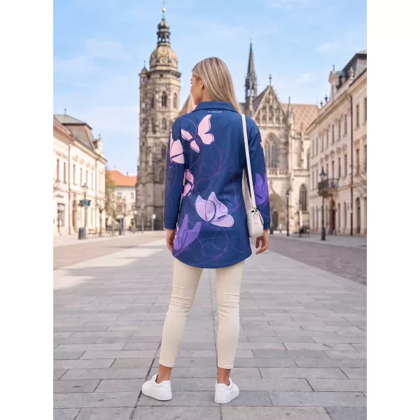  Frauen -Sweatshirt -Premium -Tasche für Frauen ALTISPORT VOJ/ALW086MI05 DUNKELBLAU-VIOLETT 