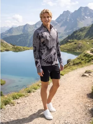 Herren Sport Sweatshirt Premium Plus ALTISPORT VOJ/ALM076MI04 DUNKELGRAU