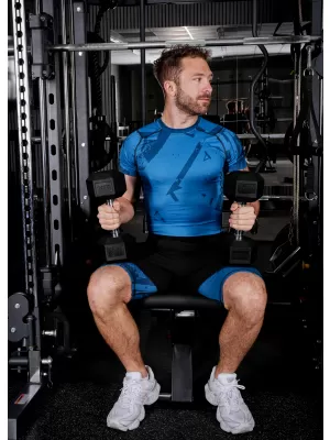 Männersport -Leggings über den Knien der Prämie ALTISPORT VOJ/ALM079LEG02 BLAU