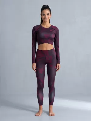 Lange Leggings für Frauen Premium ALTISPORT VOJ/ALW072LEG01 WEINRÖTET