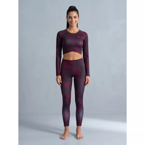  Lange Leggings für Frauen Premium ALTISPORT VOJ/ALW072LEG01 WEINRÖTET 