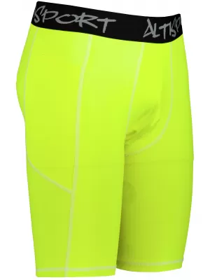 Männersport -Leggings über den Knien der Prämie ALTISPORT VOJ/ALM000LEG02 FLUO-GELB
