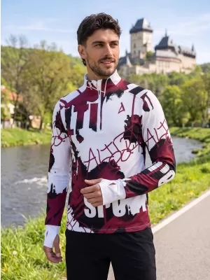 Herren Sport Sweatshirt Premium Plus ALTISPORT VOJ/ALM076MI04 WEIß/ROT