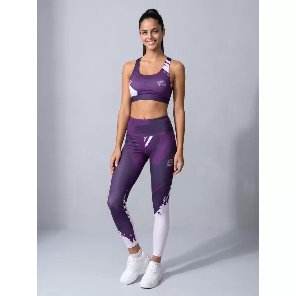  Lange Leggings für Frauen Premium ALTISPORT VOJ/ALW081LEG01 DUNKELVIOLETT 