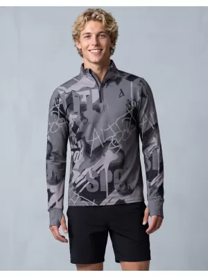 Herren Sport Sweatshirt Premium Plus ALTISPORT VOJ/ALM076MI04 DUNKELGRAU