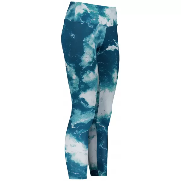  Lange Leggings für Frauen Premium ALTISPORT VOJ/ALW066LEG01 GRÜN -BLUE 