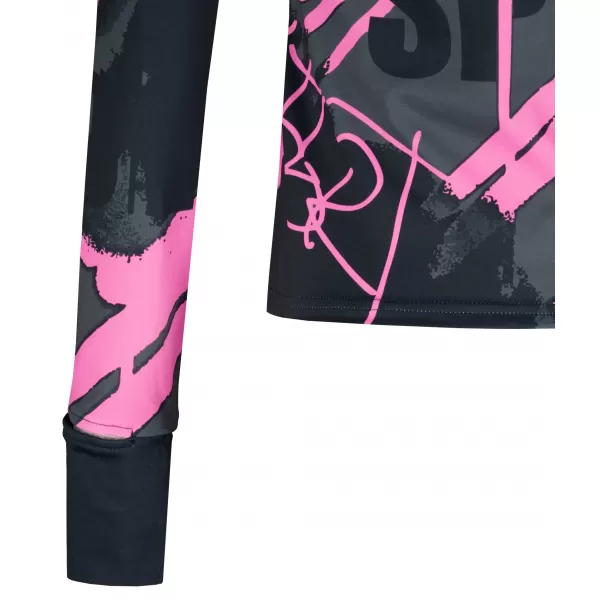  Frauen Sport Sweatshirt Premium Plus ALTISPORT VOJ/ALW076MI04 SCHWARZ/FLUO PINK 