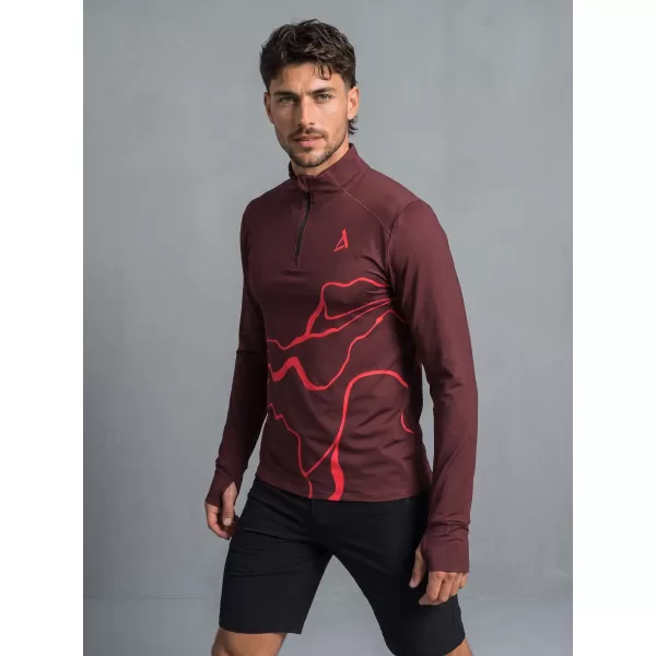  Herren Sport Sweatshirt Premium Plus ALTISPORT VOJ/ALM073MI04 WEINRÖTET 
