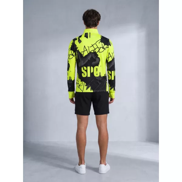  Herren Sport Sweatshirt Premium Plus ALTISPORT VOJ/ALM076MI04 FLUO-GELB 