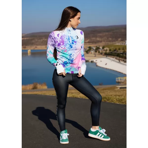  Frauen Sport Sweatshirt Premium Plus ALTISPORT VOJ/ALW055MI04 LILA/GRÜN 
