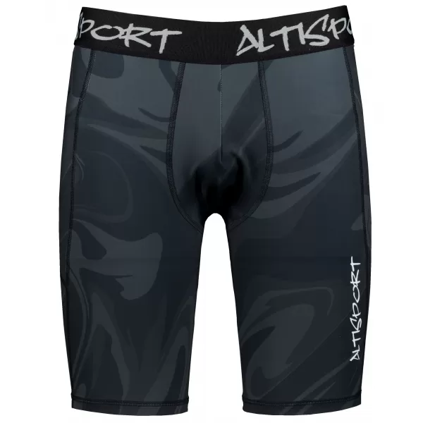  Männersport -Leggings über den Knien der Prämie ALTISPORT VOJ/ALM072LEG02 SCHWARZ 