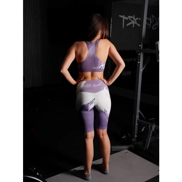  Frauen -Leggings über den Knien Premium ALTISPORT VOJ/ALW081LEG02 LILA 